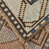 Tapis persan bleu fait main unique 6x11, 188x328Cm