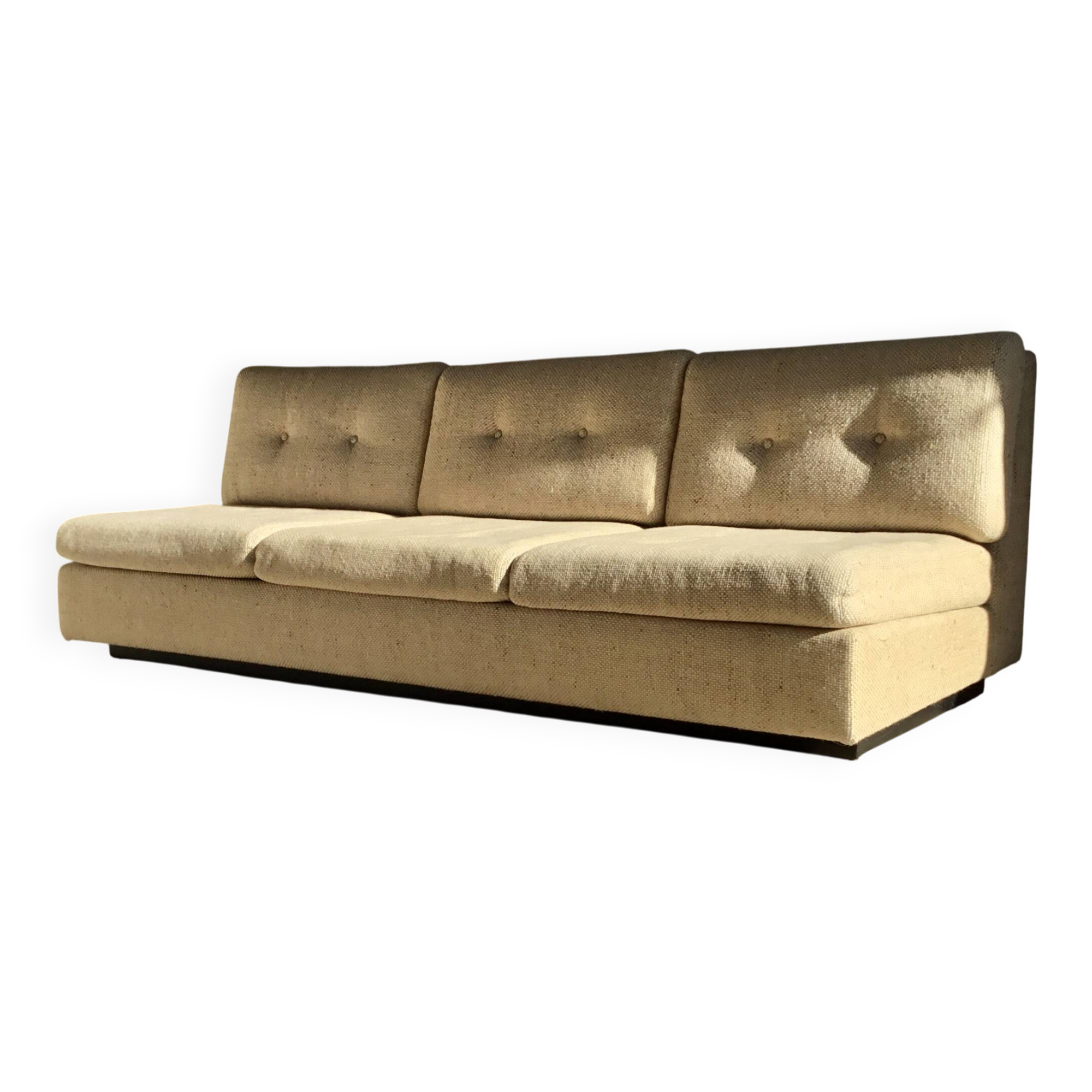 Three-seater canapé in mottled wool by Eddie Harlis - International Furniture