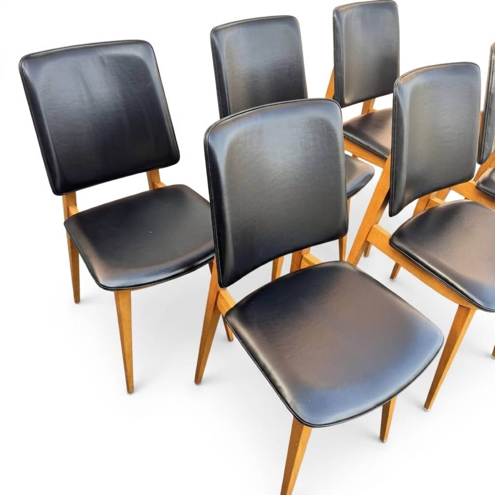 Lot de 6 chaises scandinaves Années 60