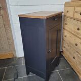 Jam jar in satin black patinated oak