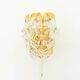 Faceted Crystal Glass & Brass Wall Light from Kinkeldey, Germany, 1970s