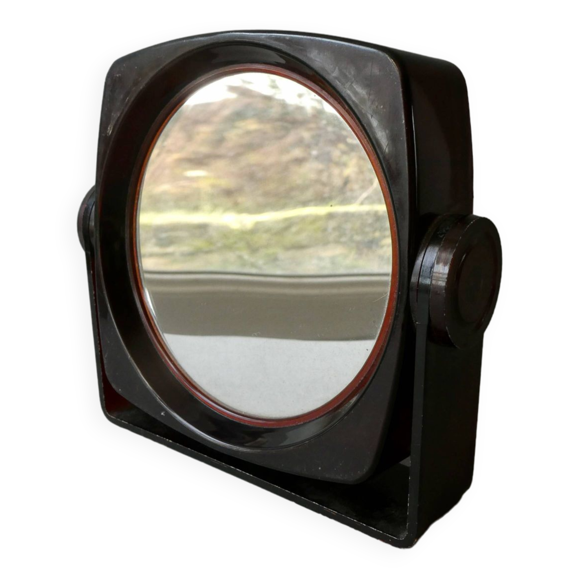 Lucite magnifying mirror from the 70s