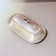 Antique Silver Plated Butter Dish Domed Lid, Vintage English Covered Butter Dish