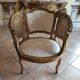 Salon Louis XV three pieces in golden wood