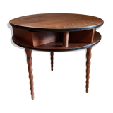 Table tripod vintage worker drawers turned legs