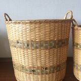 Wicker basket duo