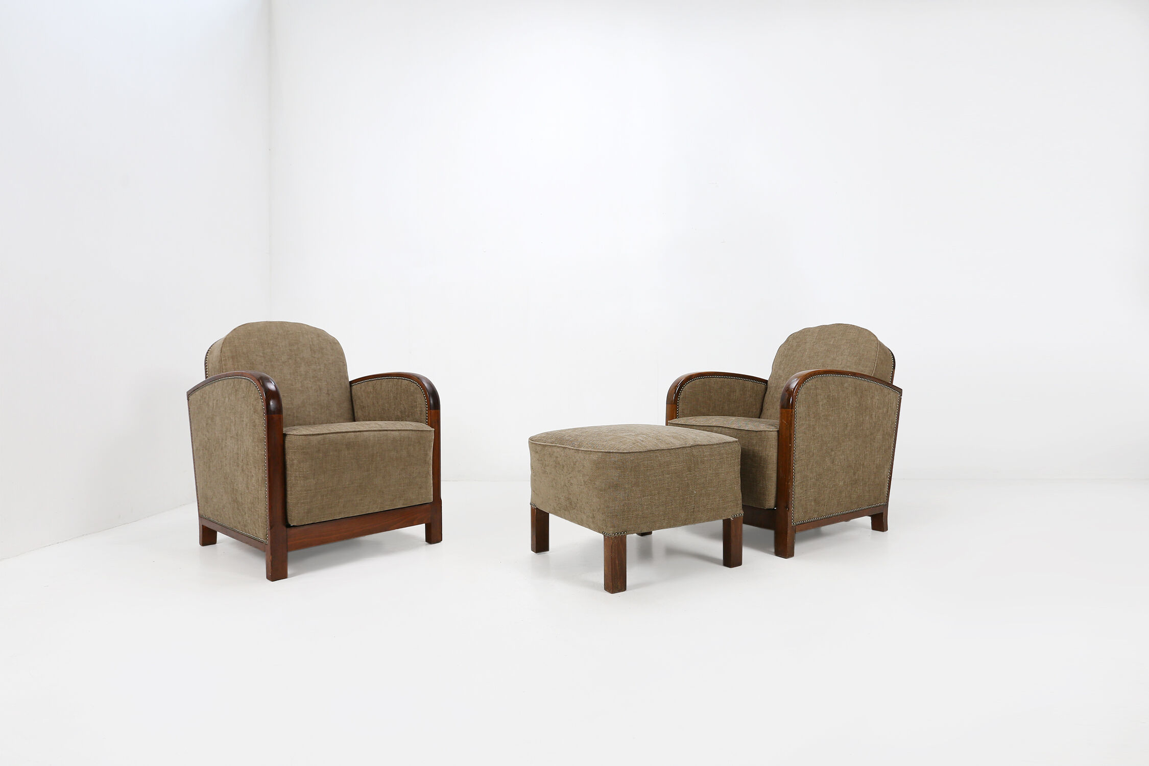 Set of two art deco armchairs