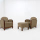 Set of two art deco armchairs