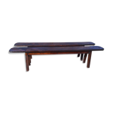 Pair of country banks in chêne