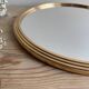Vintage round gold mirror