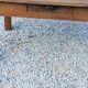 Oak farmhouse coffee table with spindle legs and one drawer, late 19th century
