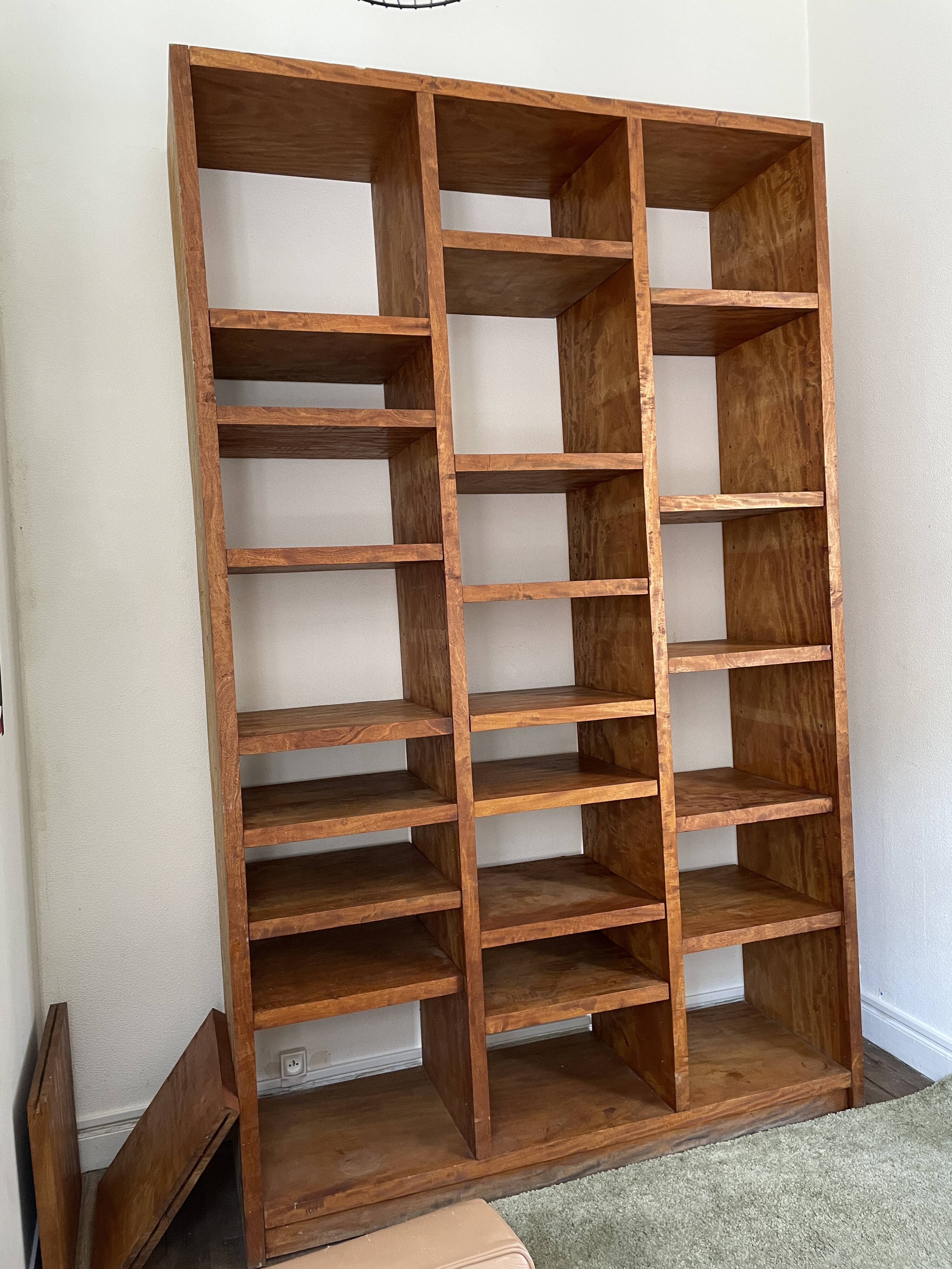 Bibliothèque etagère bois massif