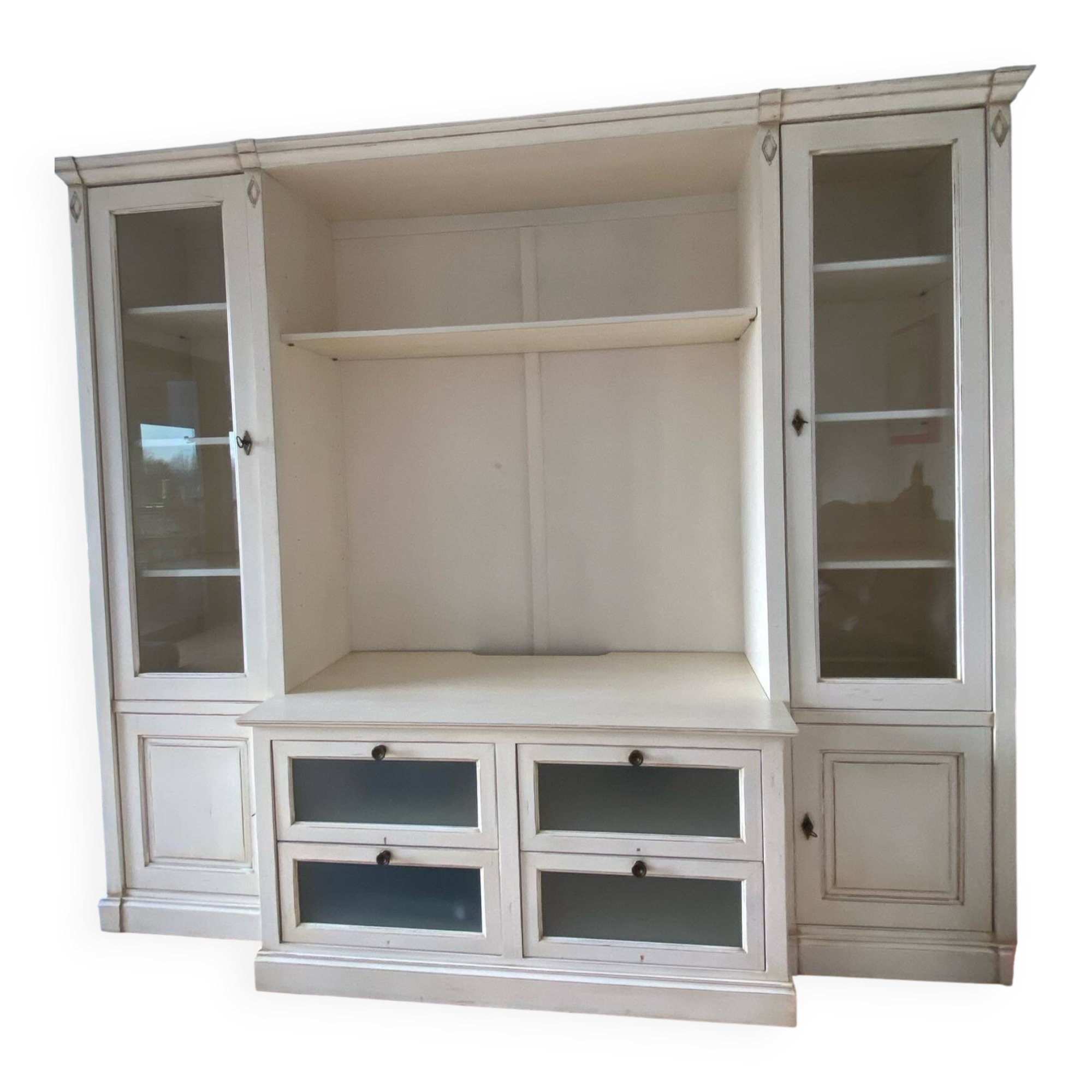 TV-library unit, signed Bernard Siguier, Belle-Hélène collection