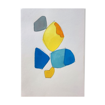 Peinture géométrique sur papier