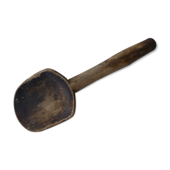 Wooden spoon butter ancient folk art