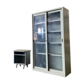 1960s Industrial Vitrine in Metal, Italian Mid-Century Furniture