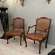Paire de fauteuils cannés moulures et sculptes d'epoque régence