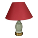Napoleon III lamp in green cecidon on a brass base