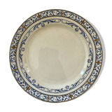 Earthenware Flat Plate by Creil et Montereau - Colbert Model