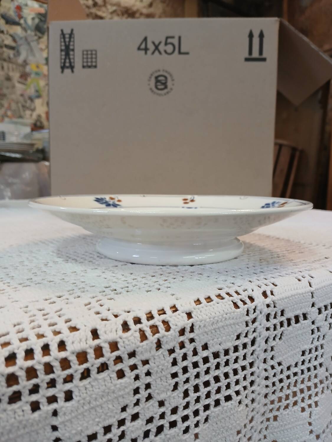 Small old dish from Digoin and Sarreguemines