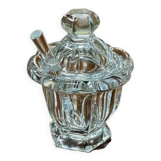 Baccarat crystal mustard pot, Harcourt model.