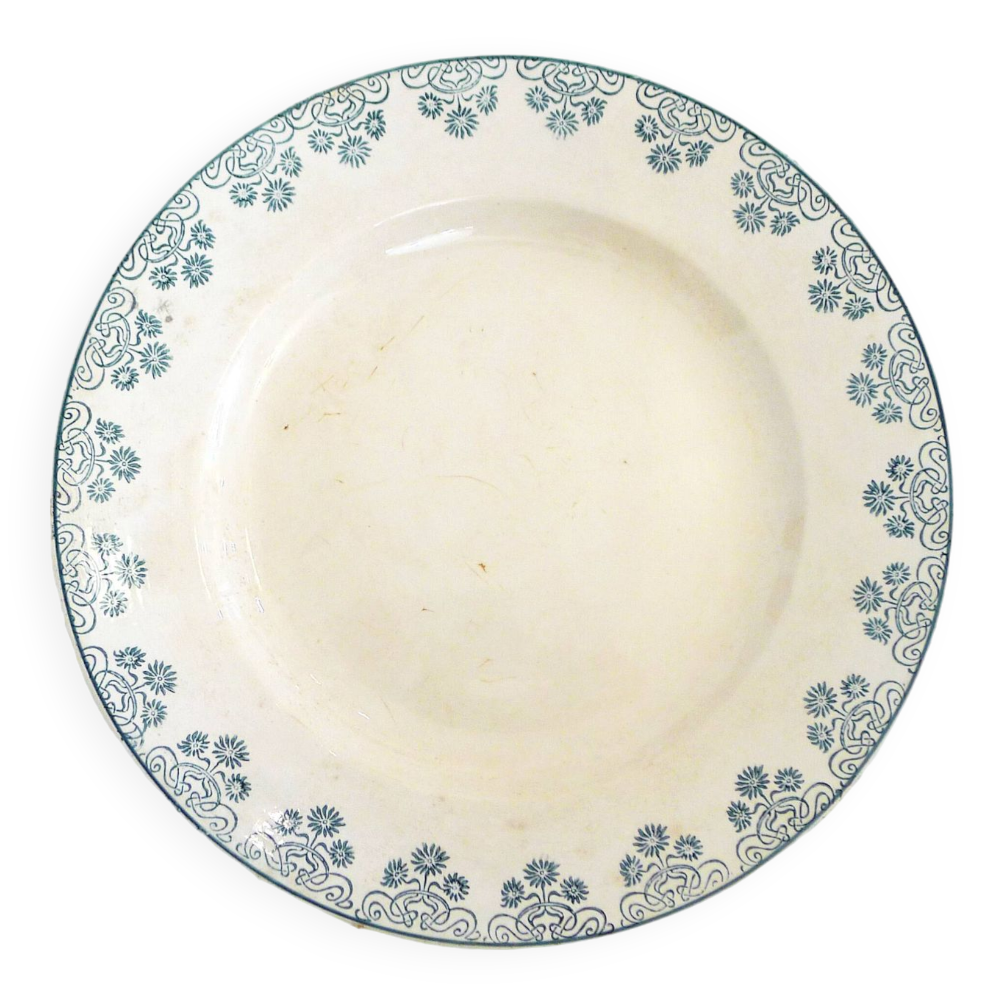 Plate / dish Iron earth Digoin late 19th century