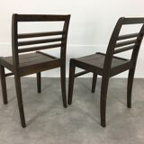 Pair of chairs René Gabriel design reconstruction 50s