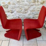Pair of 1960s/70s fabric seats