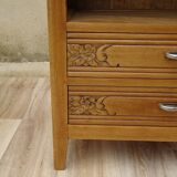 Art Deco bedside table in oak, restored