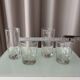 Set of 4 Vintage Sculptural Drinking Glasses | Thick Glass Tumblers & Highb