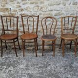 6 mismatched bistro chairs