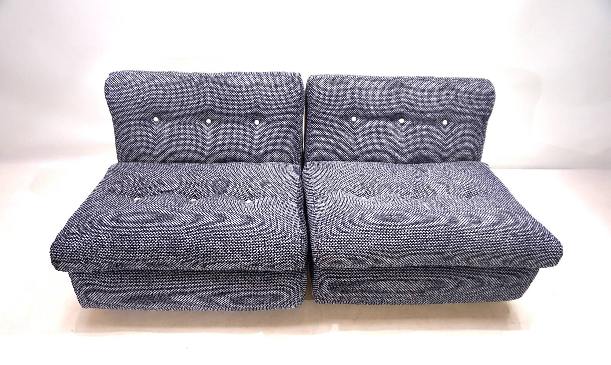 Set of 2 C&B Italia Amanta modular lounge chairs by Mario Bellini, 1970