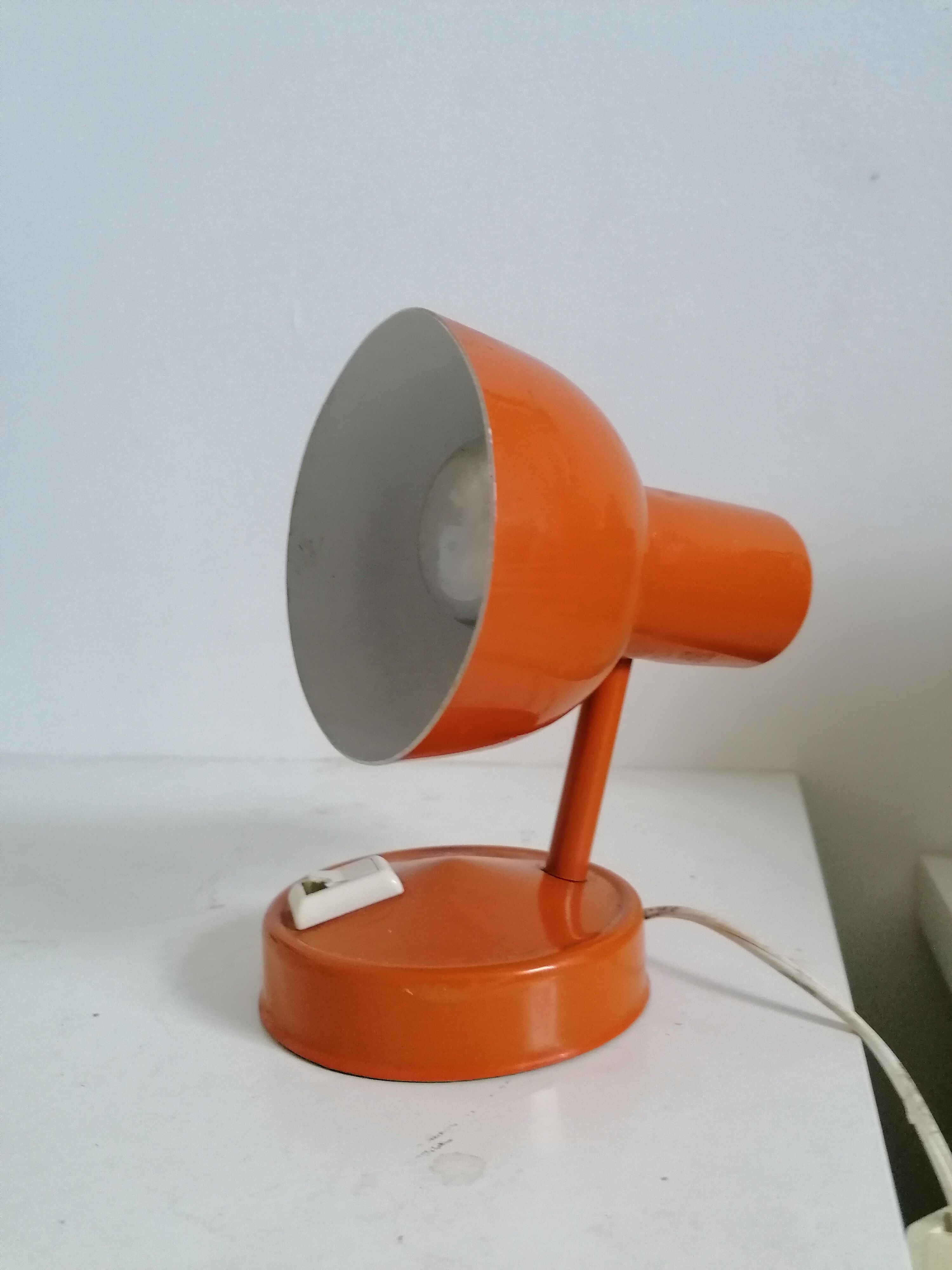 Vintage orange metal spot lamp
