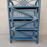 Vintage rattan drawer cabinet