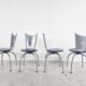 Post modern metal dining chairs, 1990s