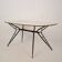 Mid-Century Italian Dining Table in Black Lacquered Metal and Formica, 1952