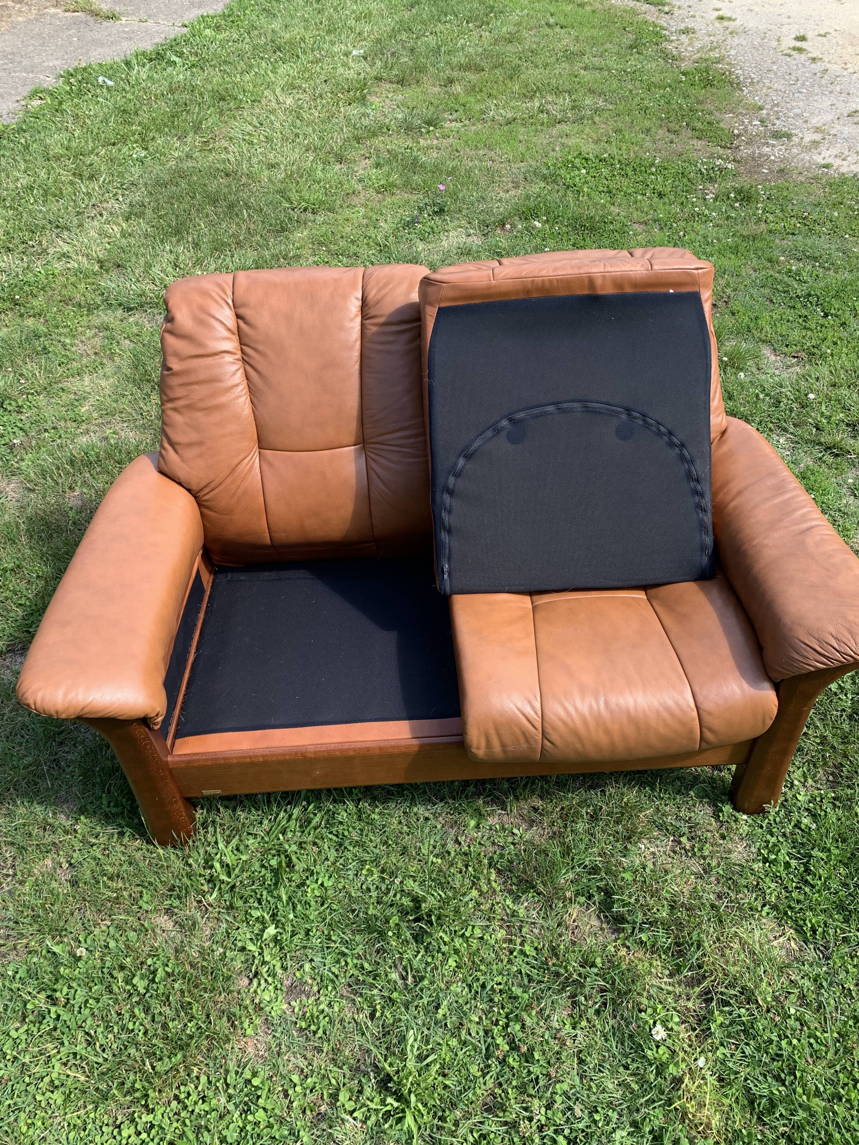 Stressless sofa two place in brown leather model Buckingham ekornes