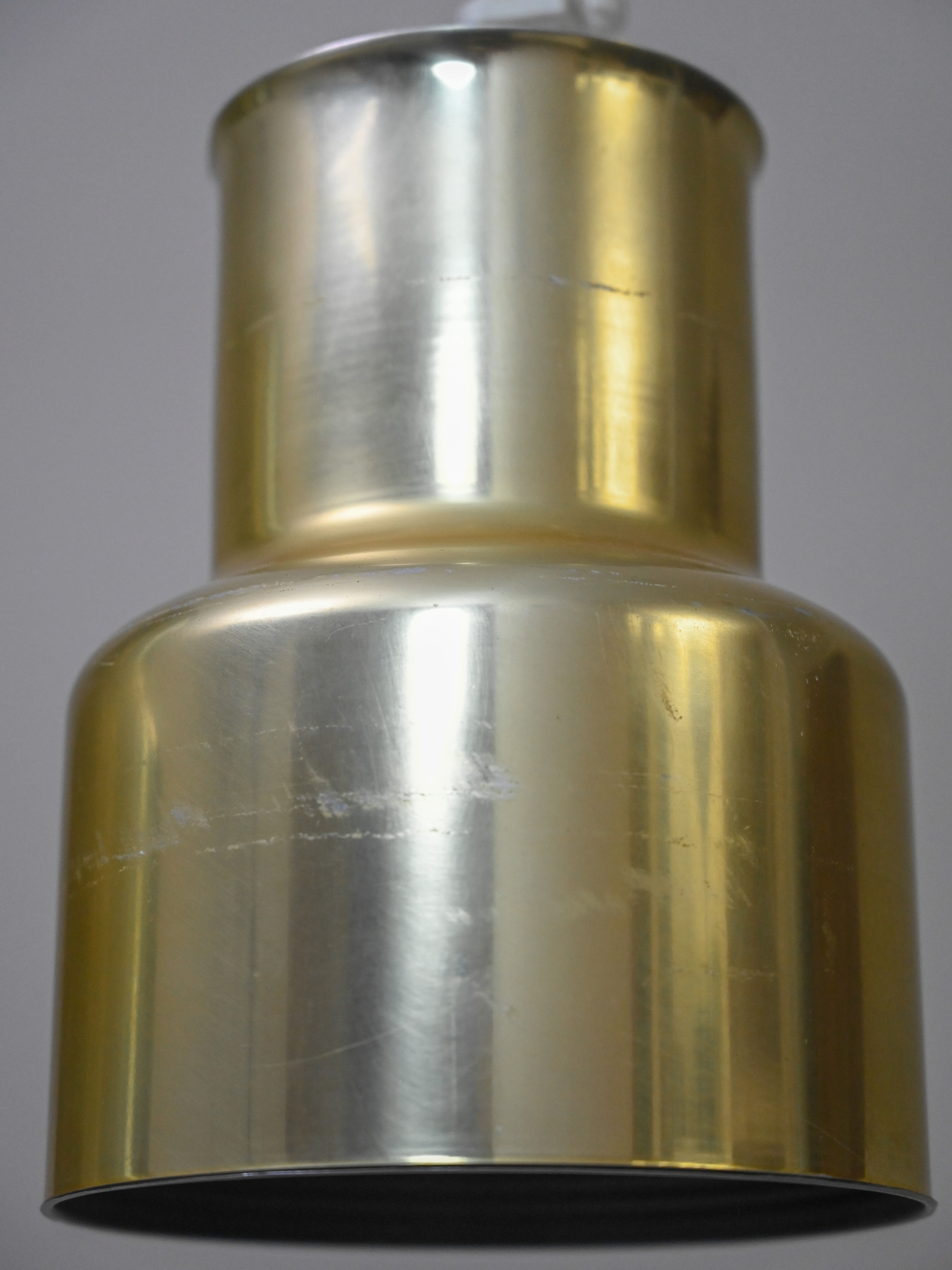 Pair of vintage gold pendant lights