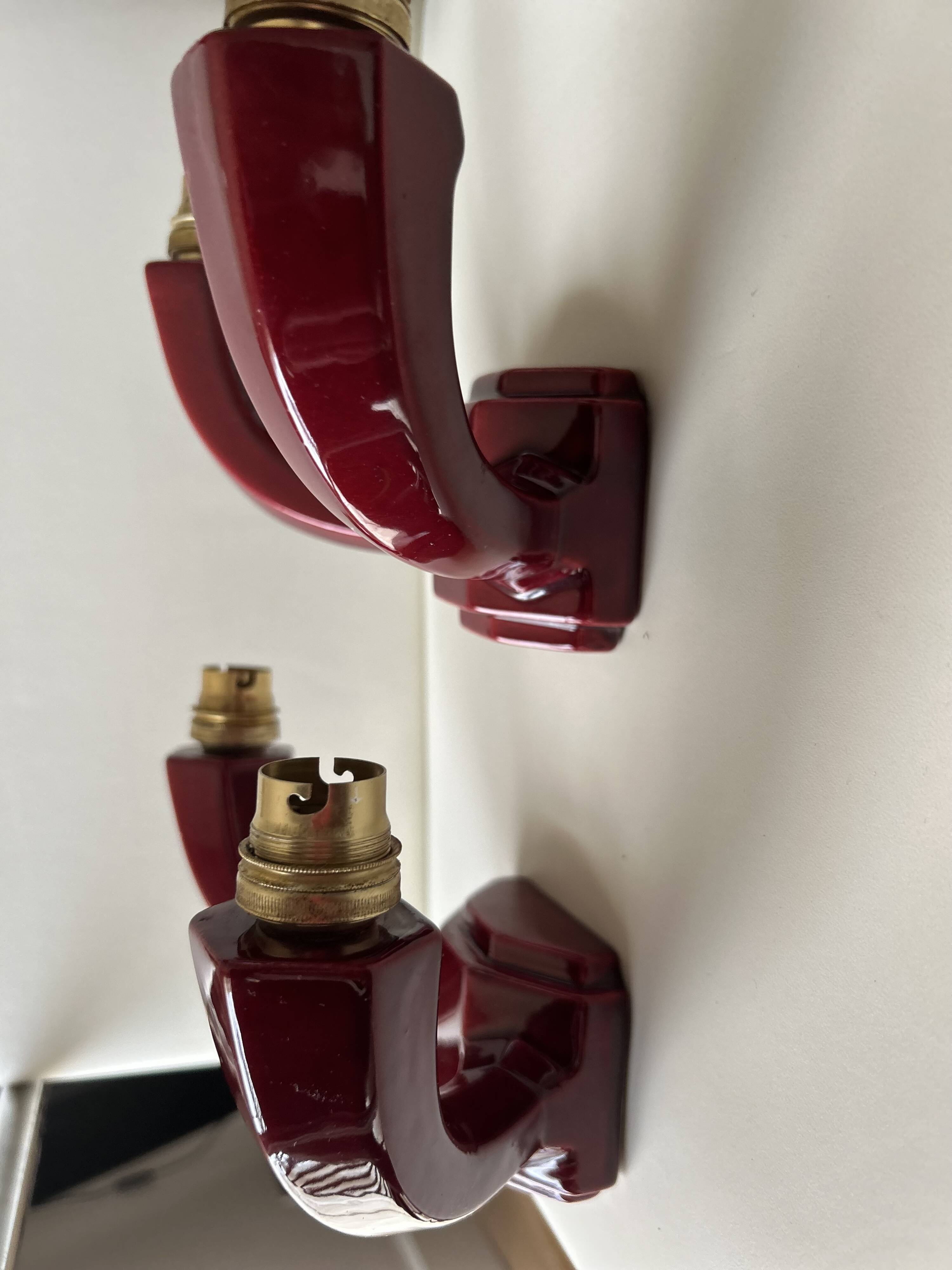 2 ceramic wall lights from the 1950s