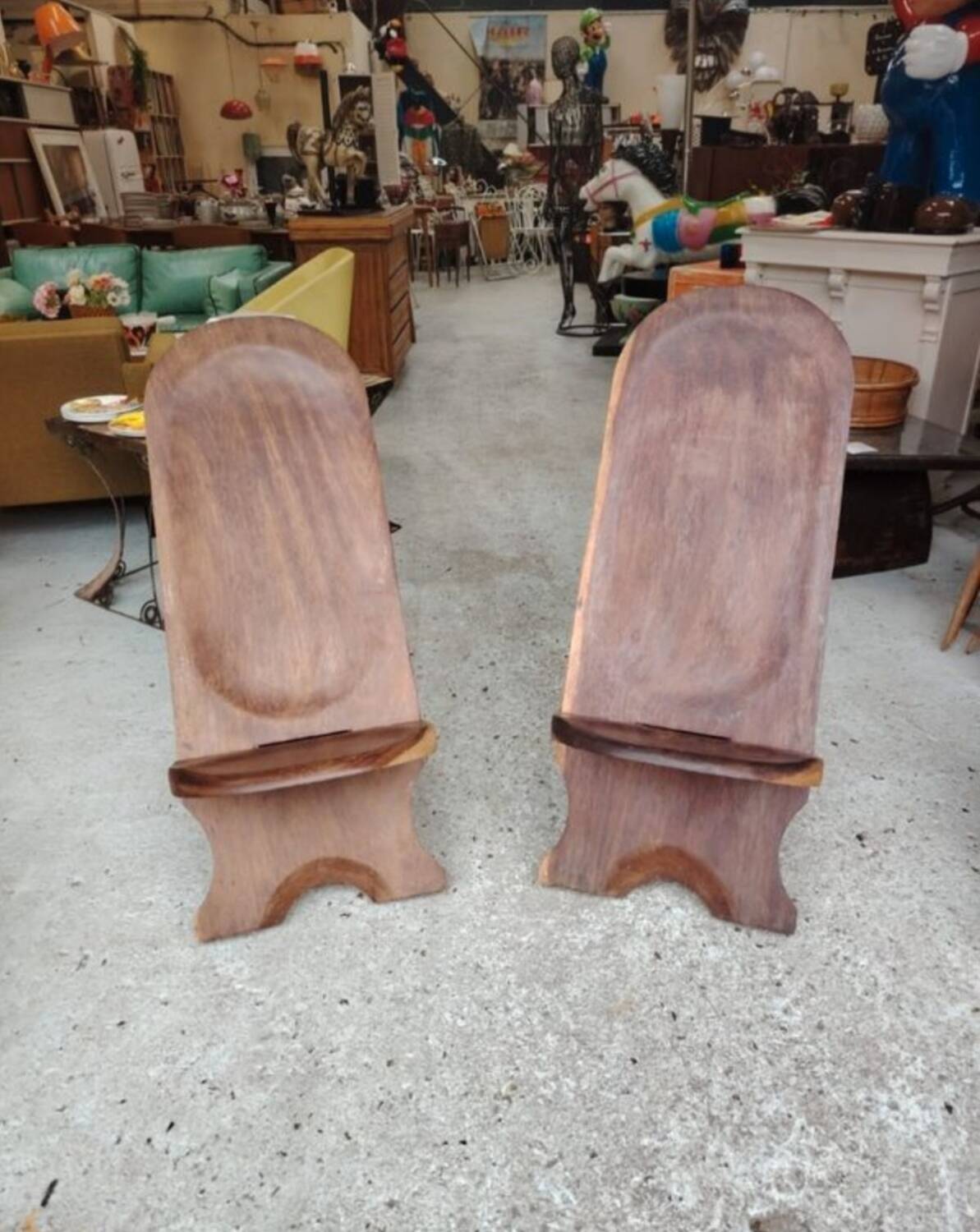 Paire de chaise à palabre africaine