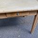 Renovated farmhouse table in raw solid wood with 2 drawers, 1920, 140x80cm.