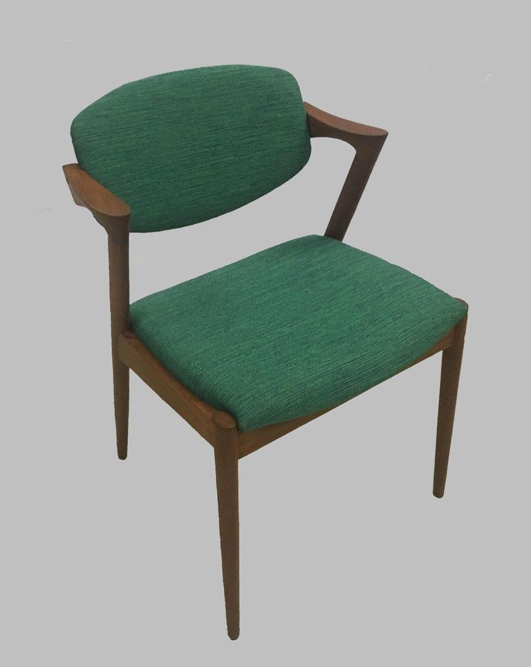 Set of eight restored dining chairs in teak Kai Kristiansen