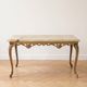 Retro coffee table in onyx marble and gold metal