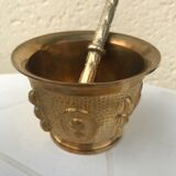 Mortar and its ancient bronze pestle