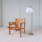 Mid-century modern brass floor lamp Bergboms G-03, Sweden, 1960s