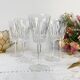 5 cut crystal red wine glasses from France