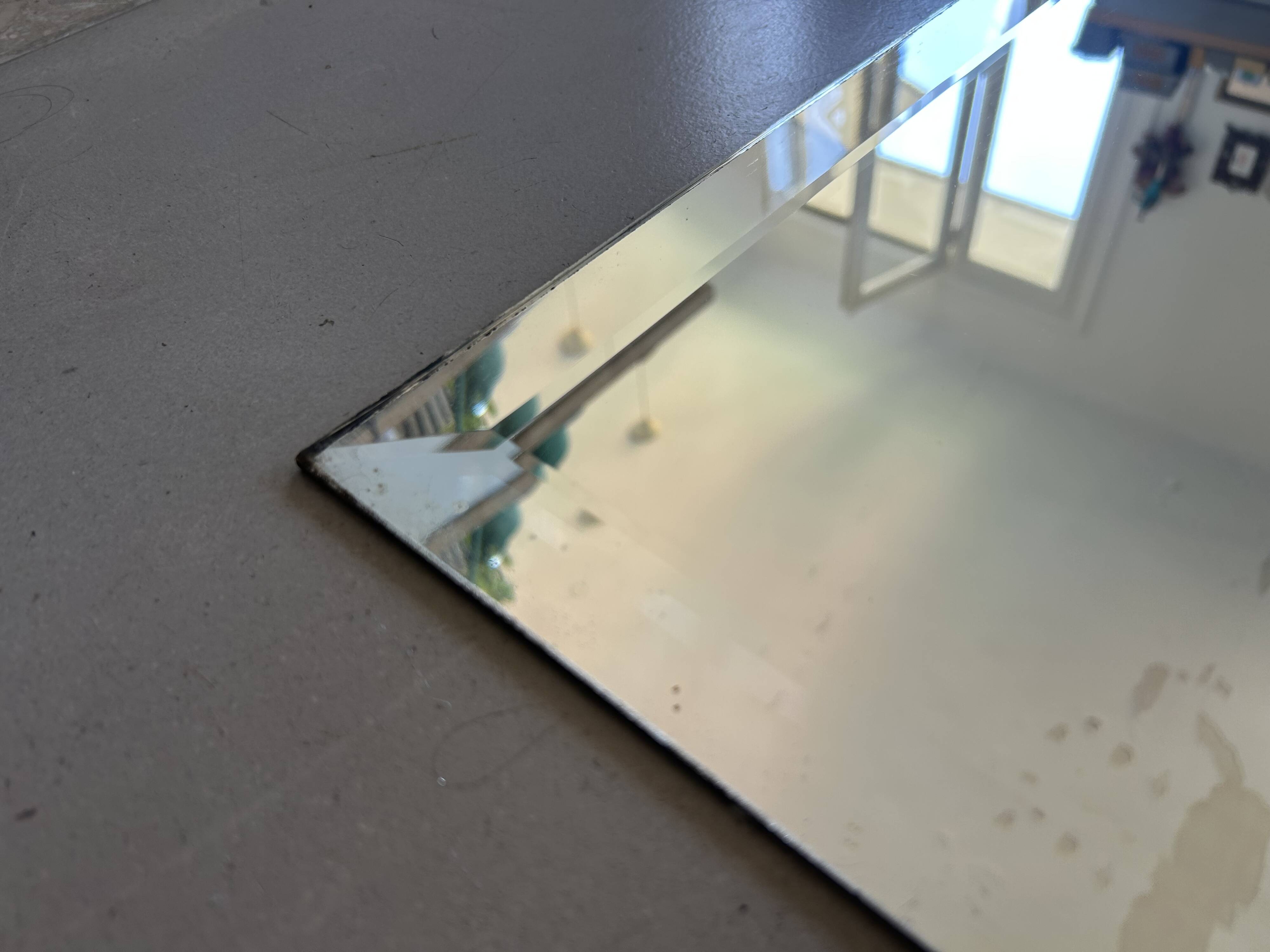 Bevelled full-length mirror, antique 45x141cm