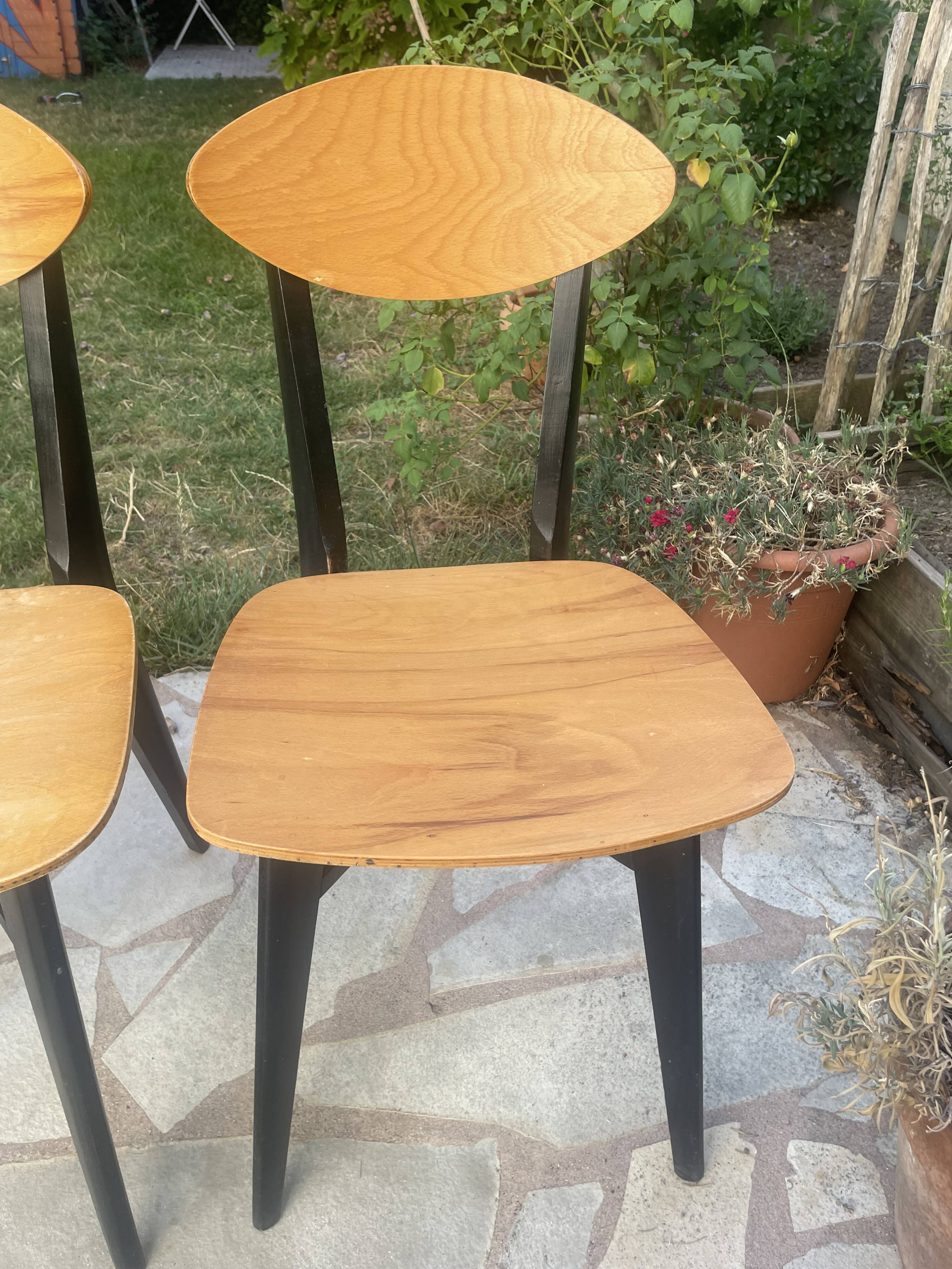 4 Scandinavian chairs type Kneuzzargenstull