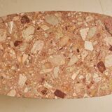 coffee table in terracotta marble and steel