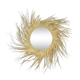 Round straw mirror with fringe, 80cm